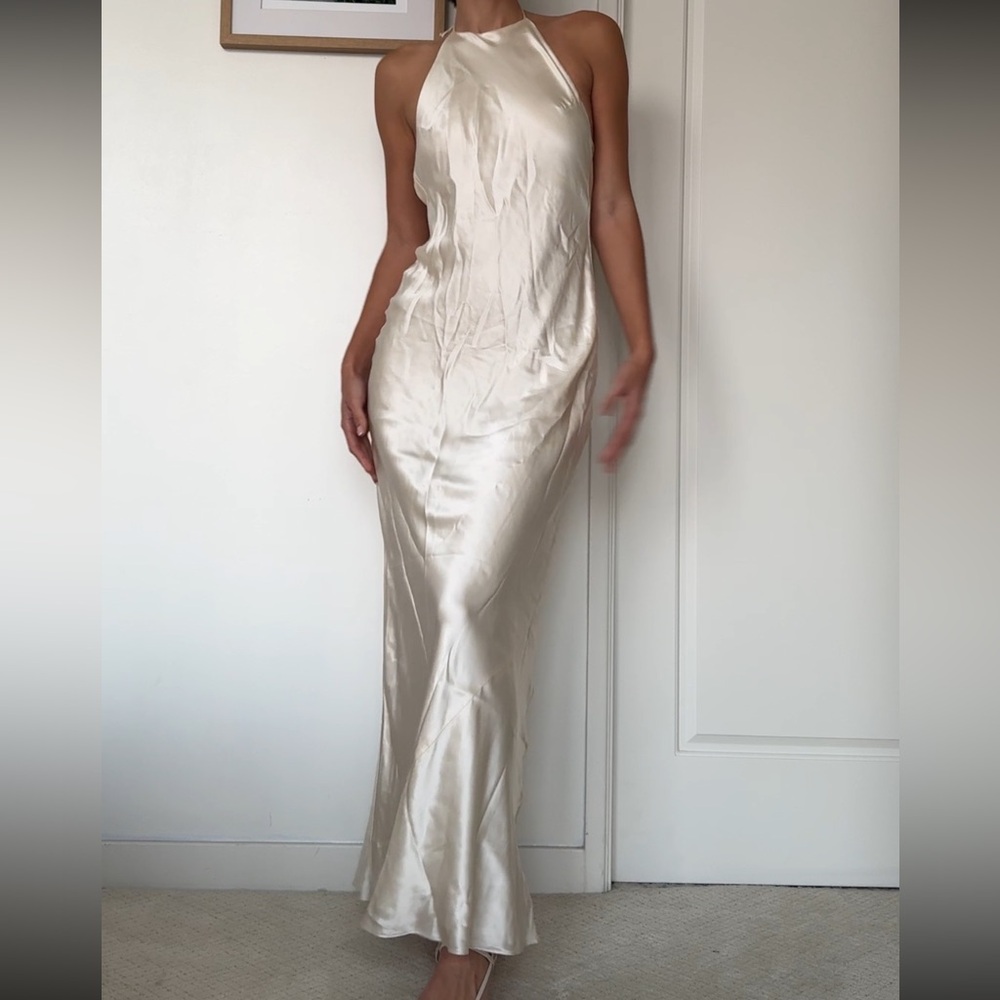 NWT Reformation Jeany Silk Dress - Fior Di Latte - Size Medium - Picture 3 of 9